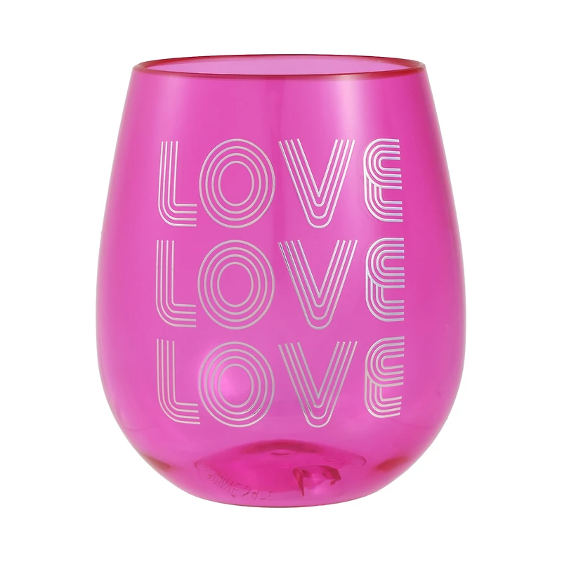 Coupe à vin Façon de célébrer l'amour, Saint-Valentin, rose