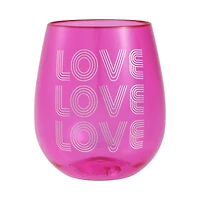 Coupe à vin Façon de célébrer l'amour, Saint-Valentin, rose