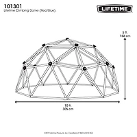 LIFETIME Outdoor Climbing Dome, 60", Red and Blue