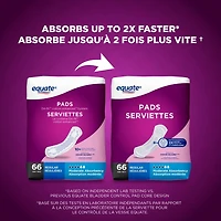 Equate Moderate Absorbency Bladder Control Pads, 66 Pads, Regular Length