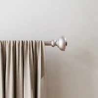 Mainstays 3/4" Nickel Cameron Urn Adjustable Single Curtain Rod Set, 30"-84"