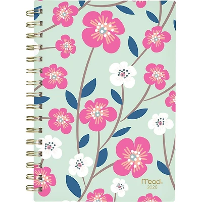 Agenda hebdomadaire Mead® 2026 à motif floral printanier