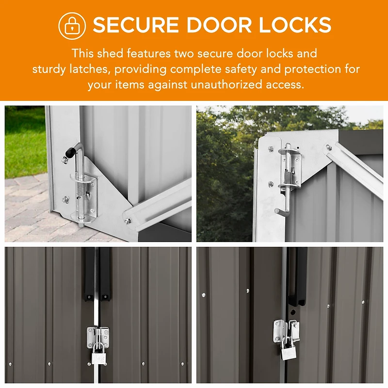 Sunjoy 13 ft. x 20 ft. Remise extérieure, abri de voiture, gris clair