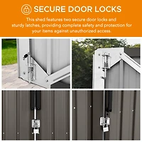 Sunjoy 13 ft. x 20 ft. Remise extérieure, abri de voiture, gris clair
