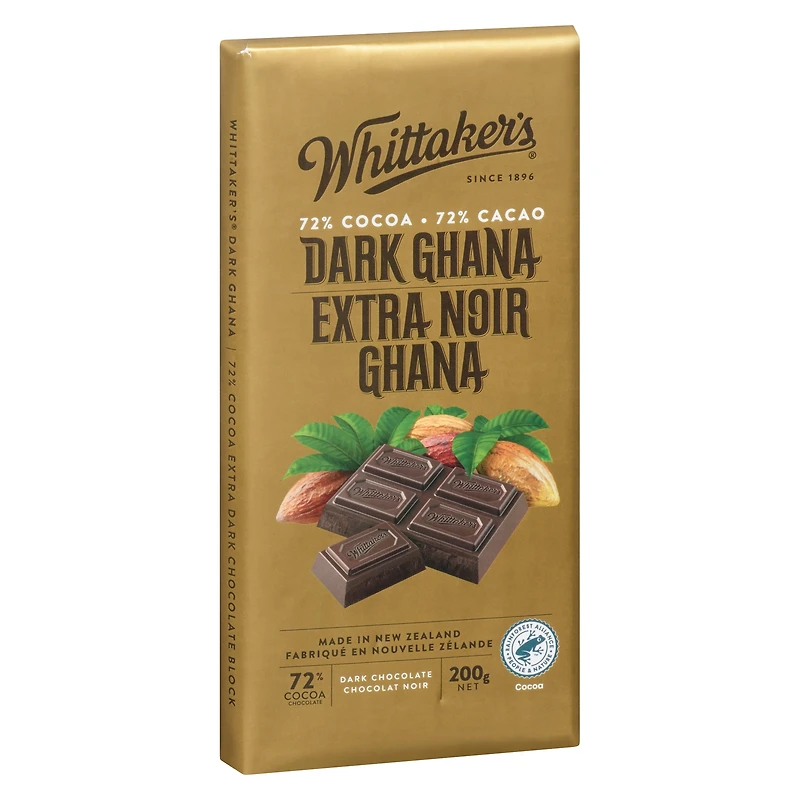 Whittaker's Dark Ghana Chocolate Block, 200 Gram