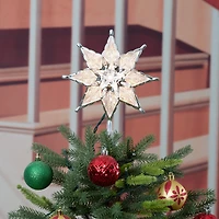 Étoile pour cime de sapin de Noël Holiday Time à DEL éclairée de 8 pouces, argent