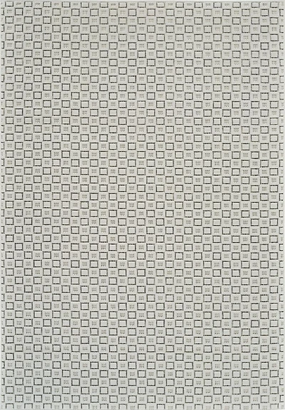 Tapis d'interieur exterieur abstrait Rug Branch Maise, beige creme, moderne - Entree, couloir
