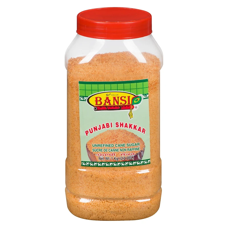 Bansi Punjabi Shakkar Unrefined Cane Sugar, 1kg 2.2lb