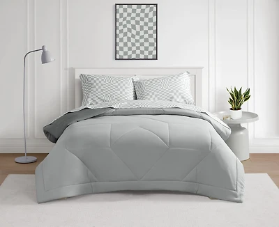 Bco Home 4 Pieces Ensemble de lit Rafraîchissant Gris 1 place/long
