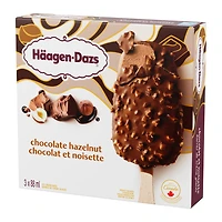 HÄAGEN-DAZS Chocolate Hazelnut Ice Cream Bars – 3 x 88ml, 3 x 88 ML