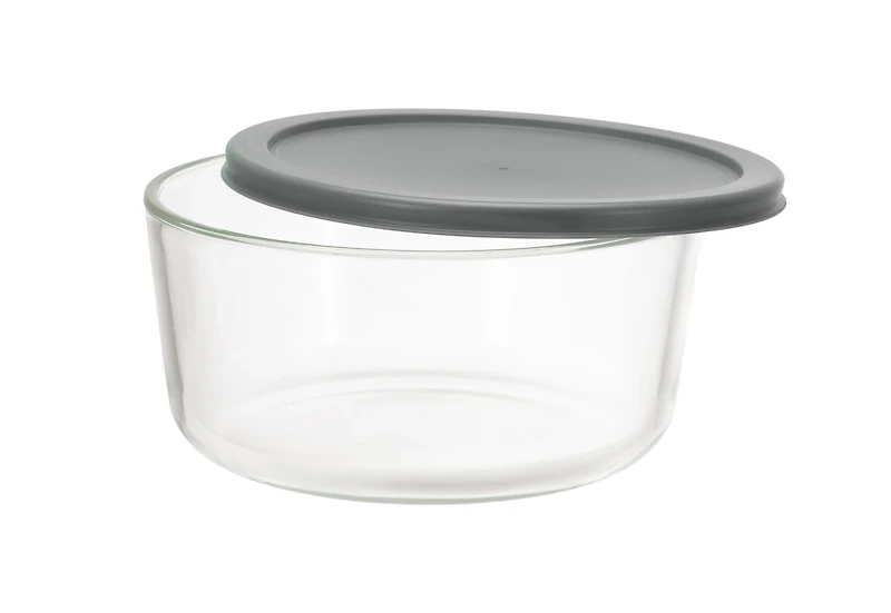 MAINSTAYS Round glass food storage with PE Lid