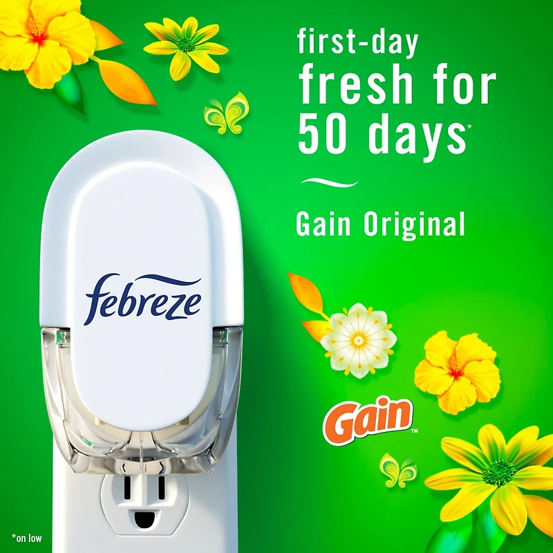 Assainisseur d’air Febreze Prise, recharge d’huile parfumée qui combat les odeurs, mélange de base, 3 recharges 77.7ML