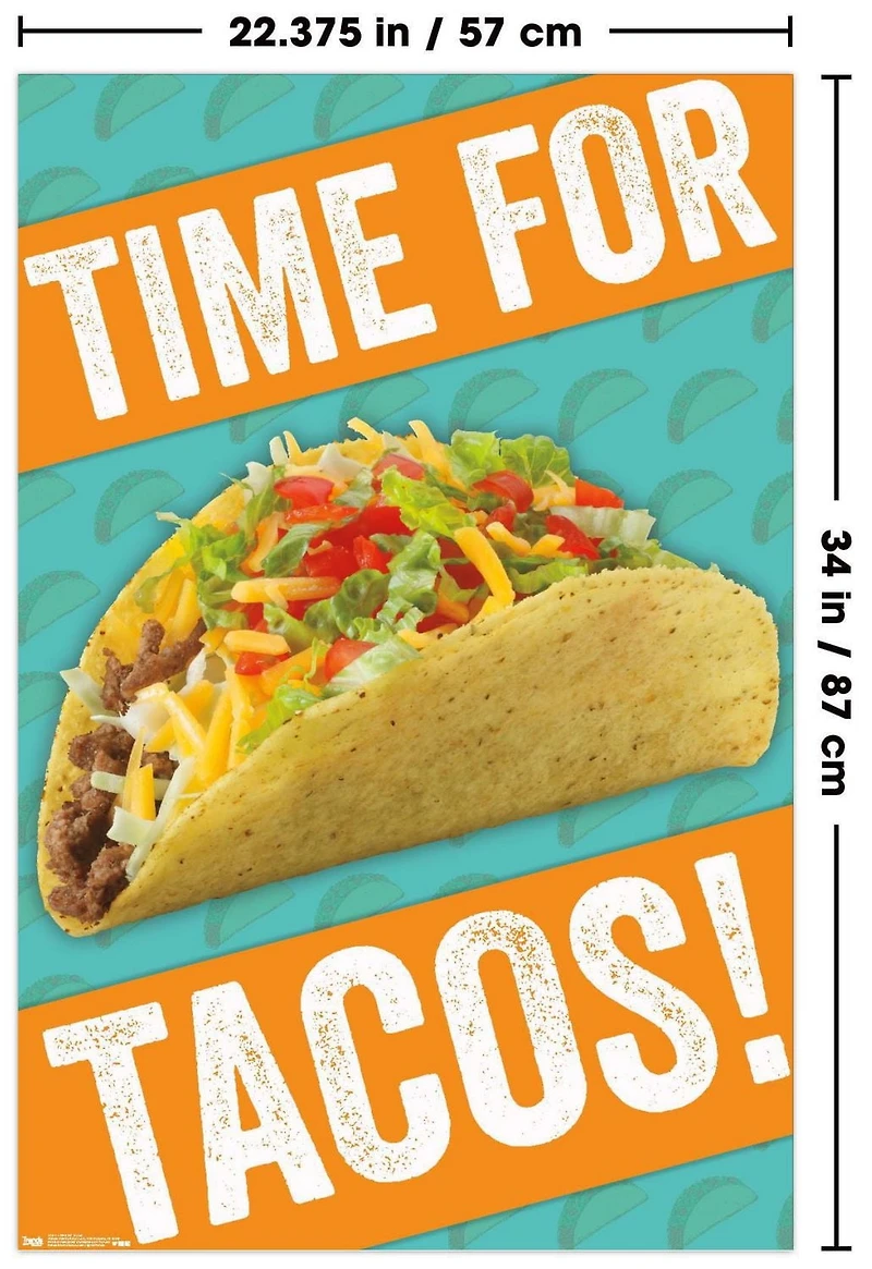 Time for Tacos! Wall Poster, 22.375" x 34"