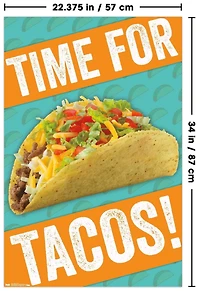Time for Tacos! Wall Poster, 22.375" x 34"