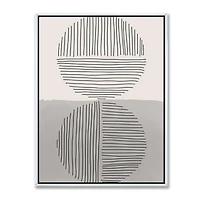 Designart Minimal Geometric Lines And Circle VI FLOAT FRAME WALL ART