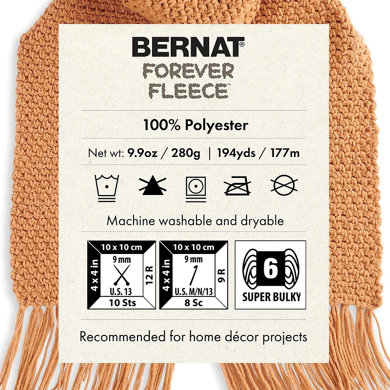 Bernat® Fil Forever Fleece™, Polyester #6 Super Volumineux, 9,9 Oz/280 G, 194 Yards