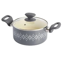 Tia Mowry Batterie de cuisine antiadhésive en céramique 10 pièces, charbon de bois