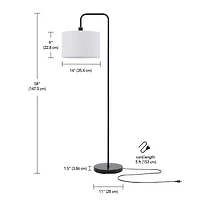 Lampe sur pied en métal de 58", collection Barden par Globe Electric