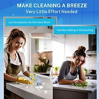 Bell + Howell Scrubtastic Express Brosse Électrique Rechargeable – Nettoyeur Sans Fil Salle de Bain
