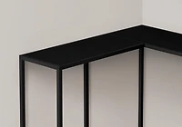 Monarch Specialties Table D'appoint, Console, Entrée, Étroit, Coin, Salon, Chambre À Coucher, Métal, Stratifié, Noir, Contemporain, Moderne