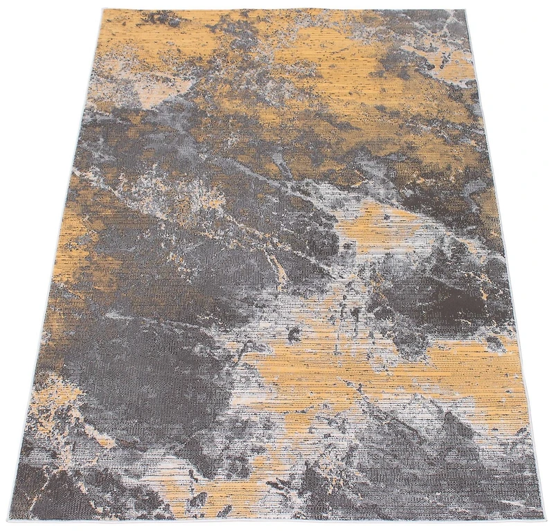 ECARPET Marble Textured Area Rug, Contemporary Carpet for Living Room, Sandstone Collection