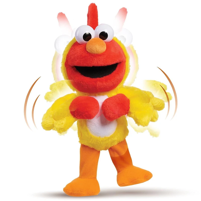 Peluche Elmo déguisé en poulet de Sesame Street de 33 cm de haut, peluches dansantes, animaux en peluche Peluche Elmo déguisé en poulet de Sesame Street