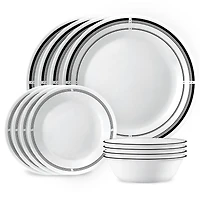 Corelle Brasserie 12-Piece Glass Dinnerware Set (Service for 4)