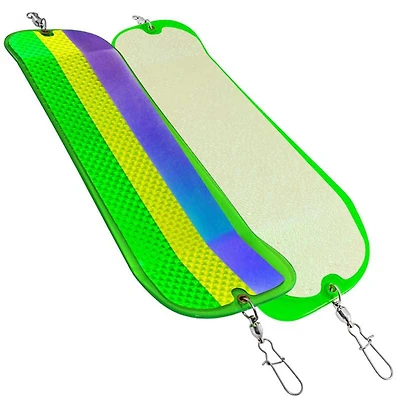 Gibbs G-0777A-1LLG Highliner « A » Série de guides clignotant rotatif #1, (11" L x 3 5/8" W), lame vert citron-lime (185483) Attirer l'attention des grands prédateurs