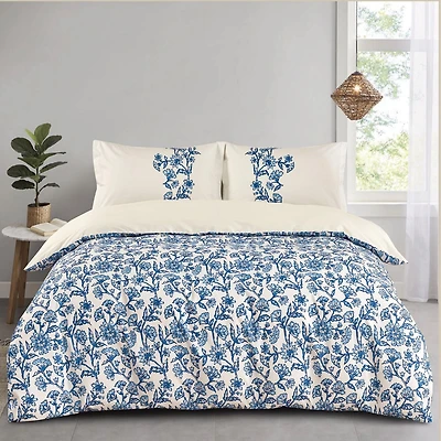 Johnson Home 5-Piece Comforter Set - 200TC Cotton, Includes Shams and Decorative Cushions
