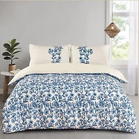 Johnson Home 5-Piece Comforter Set - 200TC Cotton, Includes Shams and Decorative Cushions