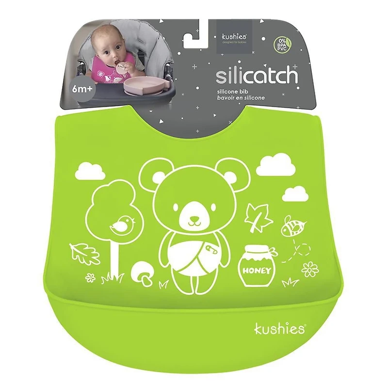 KU Silicatch bavoir en silicone - Neutral