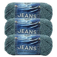 Fil Lion Brand Jeans® Fil acrylique moyen/peigné n° 4, 100g/ 225m, 3-CT