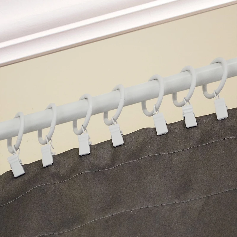 Anneaux à pince à rideaux blanche Mainstays de 2,5 cm (paquet de 7)