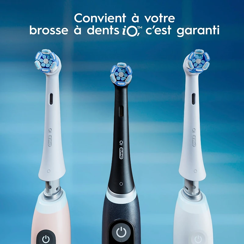 Brossettes de rechange Oral-B iO Gencives et Dents sensibles pour brosse à dents électrique, blanc 4CT