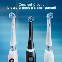 Brossettes de rechange Oral-B iO Gencives et Dents sensibles pour brosse à dents électrique, blanc 4CT