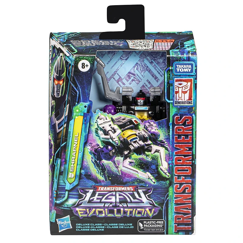Transformers Generations Legacy Evolution, figurine Shrapnel classe Deluxe de 14 cm, pour filles et garçons, à partir de 8 ans