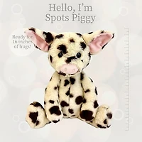 World's Softest Plush Spots Piggy, Lushee, Large, 16" Stuffed Animal