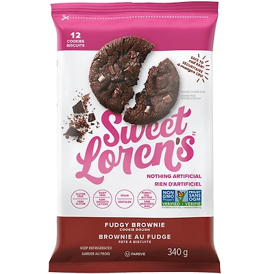 Sweet Lorens Gluten Free Fudgey Brownie Cookie Dough, 340g