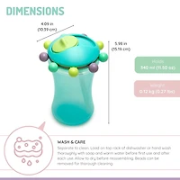 Baby and Toddler Straw Sippy Cup with Colorful Abacus Beads, 11.5oz - 2 Pack