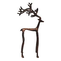 Renne en métal moulé avec finition brun brossé, 15,25", par Fraiche