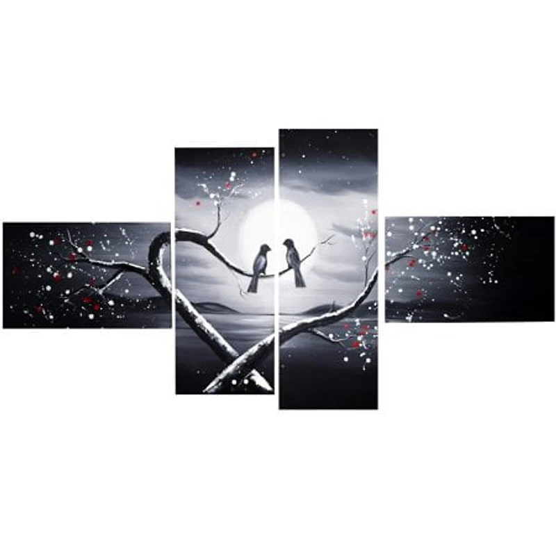 Design Art Love Birds in Love Canvas Art