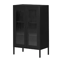 Storage Cabinet with Glass Doors from the collection Eddison South Shore