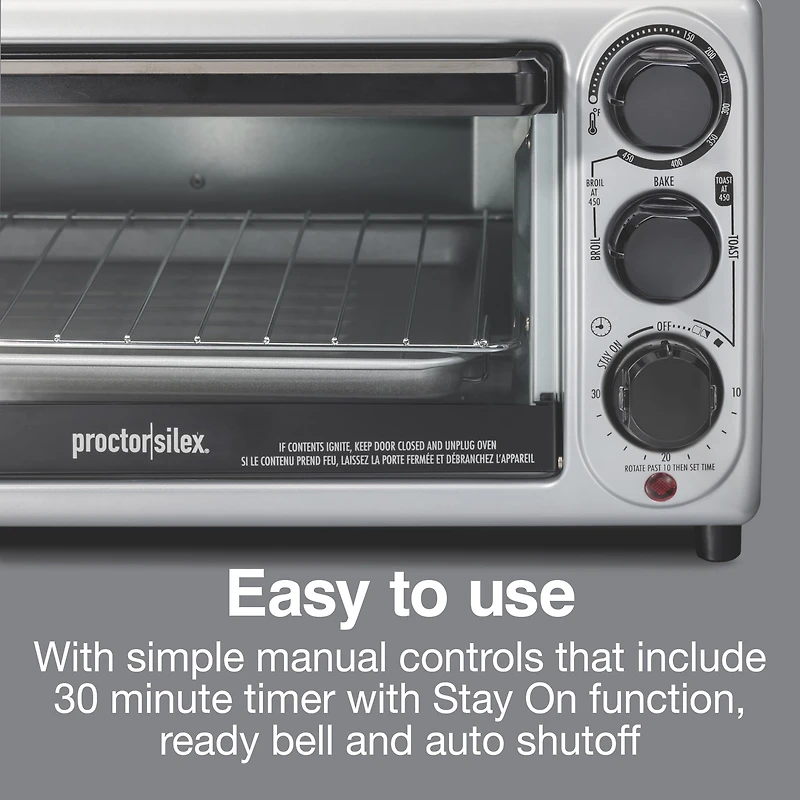 Grille-pain/four a 4 tranches Proctor Silex 31122PS