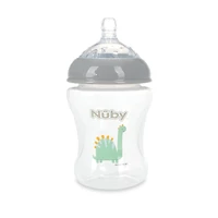 Nûby™ Printed Plastic Infant Bottles with Breast-size Nipple, Pack of 3; 8 oz/240 mL