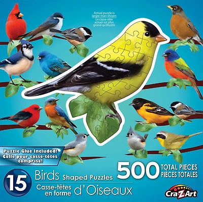 Cra-Z-Art 15 Bird Shaped Puzzles, 500pcs