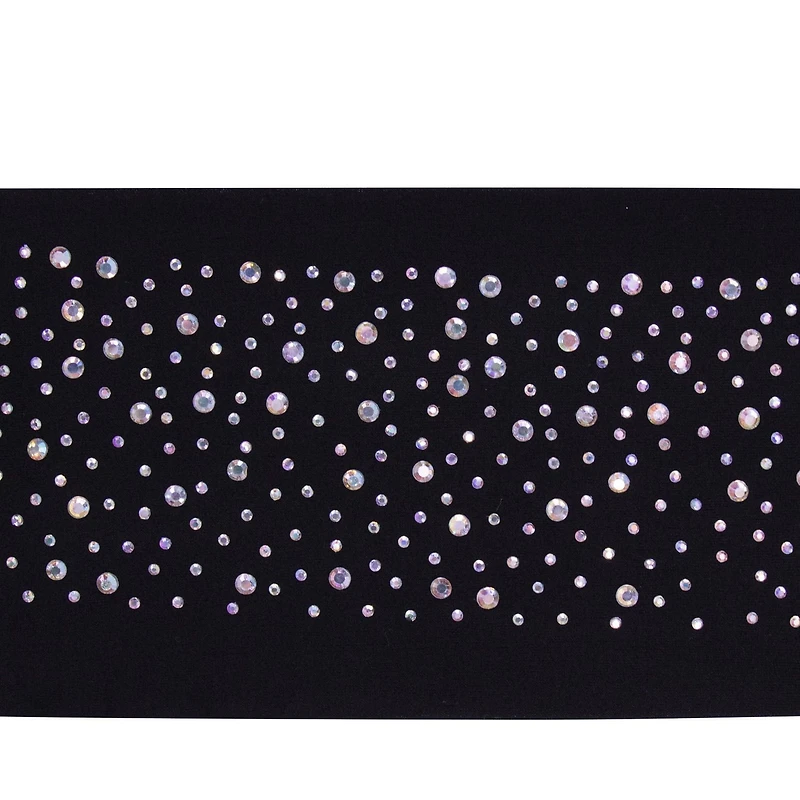 COLLANTS OPAQUES AVEC PIERRES DU RHIN - NOIR