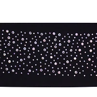 COLLANTS OPAQUES AVEC PIERRES DU RHIN - NOIR