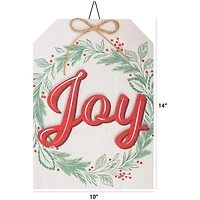 Holiday Time 14" Outdoor Wooden Joy Christmas Sign