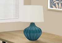 Monarch Specialties  Luminaire, 24"h, Lampe De Table, Ombre Noire, Teinte Ivoire / Crème, Transitionnel