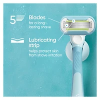 Gillette Venus Extra Smooth Women’s Razor Blades, 5-Bladed Razor Refills, 8CT